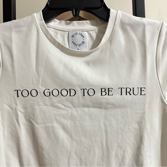 With Jean too good to be true tee size S - Picture 7 of 10